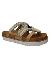 Sandália Papete Flatform Violeta Orcade Miçangas 31150