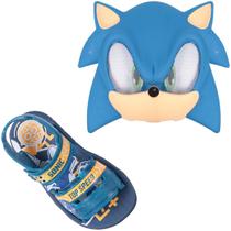 Sandália Papete Grendene Kids Sonic Com Brinquedos Azul