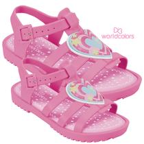 Sandália Papete Infantil Feminina Drops Fisherman Coração WorldColors Sandália Papete Infantil Feminina Drops Fisherman Coração WorldColors
