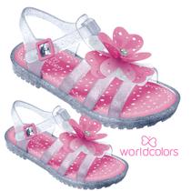 Sandália Papete Infantil Feminina Drops Fisherman Kids Glitter WorldColors