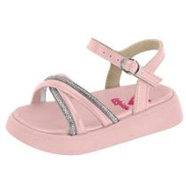 Sandália Papete Infantil Flatform Conforto Strass Molekinha