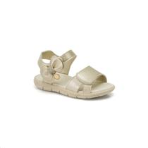 Sandalia Papete Infantil Klin Tic Tac Casual Menina Dourado