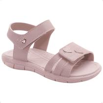 Sandália Papete Infantil Klin Tic Tac Casual Rosa Claro