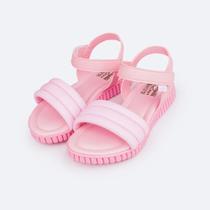 Sandália Papete Infantil Pampili Candy Matelassê Rosa Giz 123.266