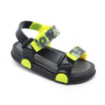 Sandália Papete Infantil Plugt Menino BoraBora Camuflada Preto Calce Fácil