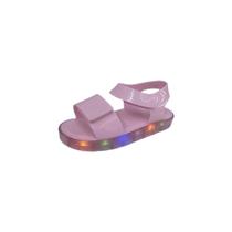Sandália papete infantil tiras autocolantes luz - Luelua