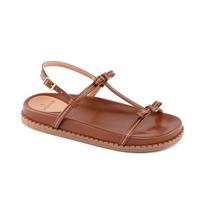 Sandália Papete Lacinhos Chocolate La Femme 020757