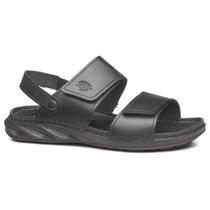 Sandália Papete Masculina Couro Preto Pegada 134104-05