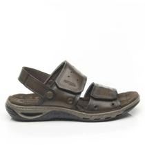 Sandalia Papete Masculino Casual Couro Amortech Pegada 131668