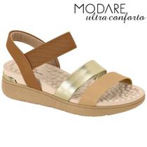 Sandalia Papete Modare Original Elástico Gold Esporao Fascite Plantar Anatomica Lancamento Conforto Elegante Casual