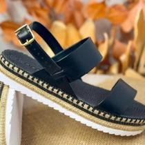 Sandalia Papete Moleca 5447 Feminina Casual Corda Flatform Lançamento Moda Original.