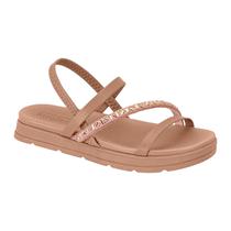 Sandália Papete Moleca Strass Calce Fácil Conforto Original
