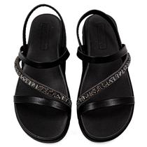 Sandália Papete Moleca Strass Calce Fácil Conforto Original