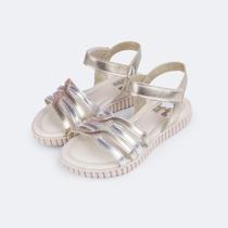 Sandalia papete pampili candy metalizada -