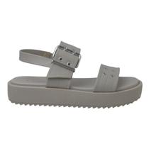 Sandália Papete Plataforma Feminina Moleca 5489.116 Cinza