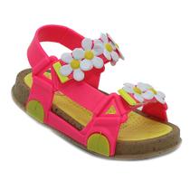 Sandália Papete Plugt Infantil Menina BoraBora Margarida Rosa Chiclete Calce Fácil Sandália Papete Plugt Infantil Menina BoraBora Margarida Rosa Chiclete Calce Fácil