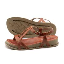 Sandália Papete Rivva em Couro Alure Coral - 17130AC