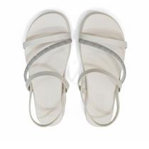Sandalia Papete Slide Brilho Strass Feminina Moleca 5490.104 Sandalia Papete Slide Brilho Strass Feminina Moleca 5490.104