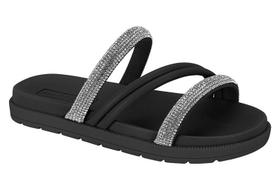 Sandália Papete Slide Infantil Menina Molekinha Tira Strass