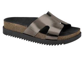 Sandália Papete Slide Metalizada Feminina Flatform Moleca 5500.100.14710
