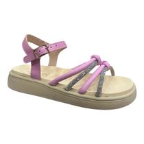 Sandalia Papete Sua Sia 7051.00495 Fivela Salto Flatform Brilho Feminino