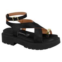 Sandália Papete Tratorada Ajuste no Tornozelo Vizzano