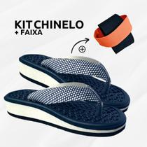 Sandalia Para Esporão e Fascite Chinelo Ortopedico Massageador + Faixa Funcional Para Alongamento