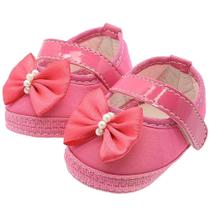 Sandália Passinho de Gente Laço Rosa