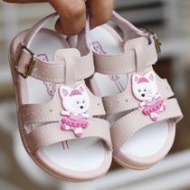 Sandalia pé com pé infantil papete ursa