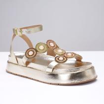 Sandália Pedraria Feminina Papete Casual Plataforma Elegante Tiras Strass Brilho - MADELLI LIFE STYLE