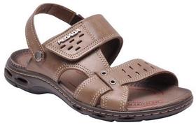 Sandália Pegada em Couro Fechada Confort Masculino Adulto 130653