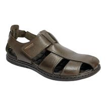 Sandália Pegada Masculina Couro Fechada 131287 Marrom Cravo Sandália Pegada Masculina Couro Fechada 131287 Marrom Cravo