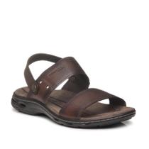 Sandália Pegada Masculina em Couro Pinhão 130685-02 - Marrom