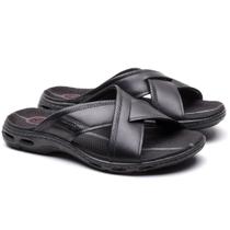 Sandália Pegada Slide Em Couro Masculino Adulto Ref 130642-05