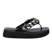 Sandalia Petite Jolie Corrente Conforto Preto Salto