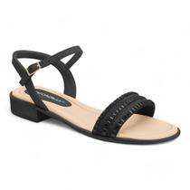 Sandália Piccadilly 590047 Tira Em Strass Napa Super Confortável Feminina (65419)