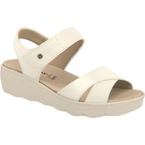 Sandália Piccadilly Anabela SPA Massageadora e Hidratante 568058 Off White