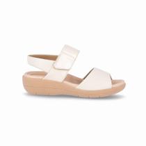 Sandália Piccadilly Fascite Anabela Médio Off White 239016-1