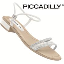 Sandalia Piccadilly Original Strass Feminino Rasteira Elastico Rasteirinha Slide