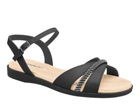 Sandália Piccadilly Rasteira Tira Strass Comfy 513012