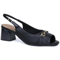 Sandália Piccadilly Salto Bloco 715023 Slingback Feminino