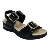 Sandália Piccadilly Soft Step Anabela 599003 Preto