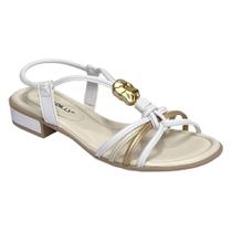 Sandália Piccadilly Taila Salto Baixo 590075 Branco