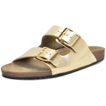 Sandália Pierrô anatômica couro legítimo cor dourada Sandália Pierrô anatômica couro legítimo cor dourada