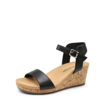 Sandália Plataforma Anabela DREAM PAIRS NINI-8 Preta Tamanho 8 EUA Sandália Plataforma Anabela DREAM PAIRS NINI-8 Preta Tamanho 8 EUA