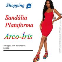 Sandália Plataforma Arco-Íris Anabela