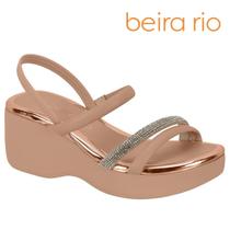 Sandalia Plataforma Beira Rio Original Sandalia De Salto Strass Conforto Elastico Dia A Dia Casual Lancamento