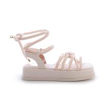 Sandália Plataforma Corda Amanda Off White Sandália Plataforma Corda Amanda Off White
