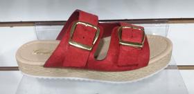 Sandália plataforma duas fivelas