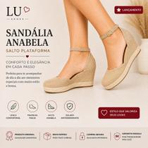 Sandália Plataforma Feminina Anabela Casual Confortável Sandália Plataforma Feminina Anabela Casual Confortável